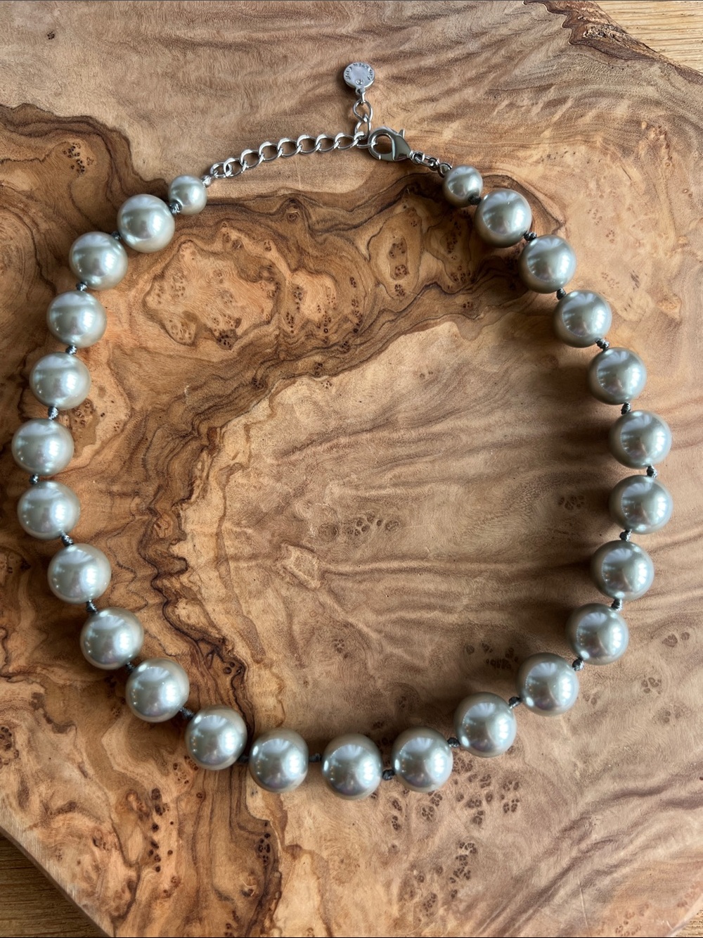 Charter Club Classic Silver Pearl Choker Necklace